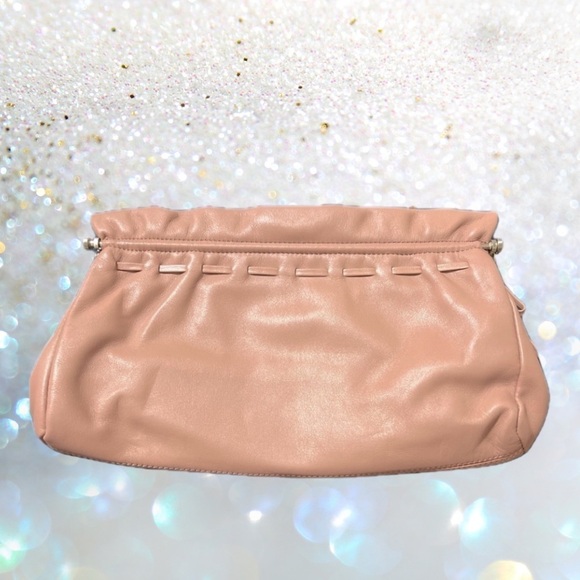 Ann Taylor Genuine Leather Clutch, Dusty Rose